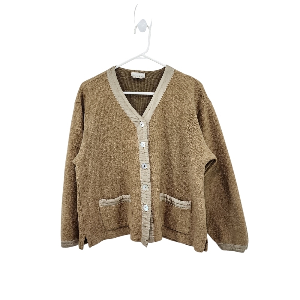 Kleen Vintage Women's 100% Cotton Button Front Oversized Cardigan - XS